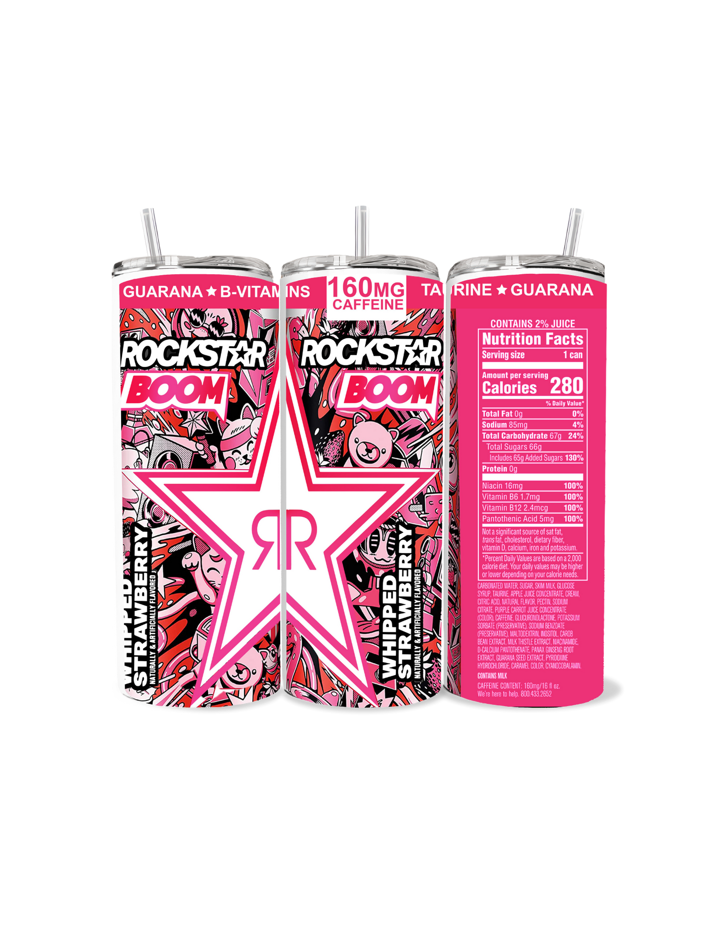 πβ¨ Energize Your Sips with the Rockstar Boom Whipped Strawberry Tumbler! β¨π