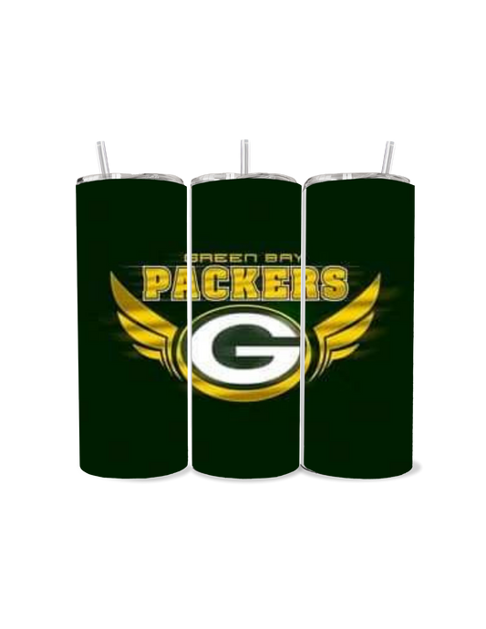 💚🏈 Green Bay Glory 20oz Tumbler – Winged Victory Edition 🏈💛
