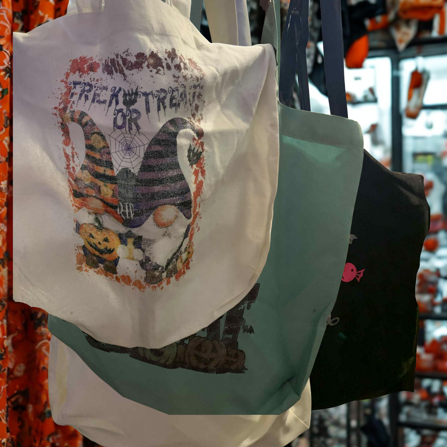 🎃 Halloween Gnome Trick-or-Treat Tote Bag 🎃