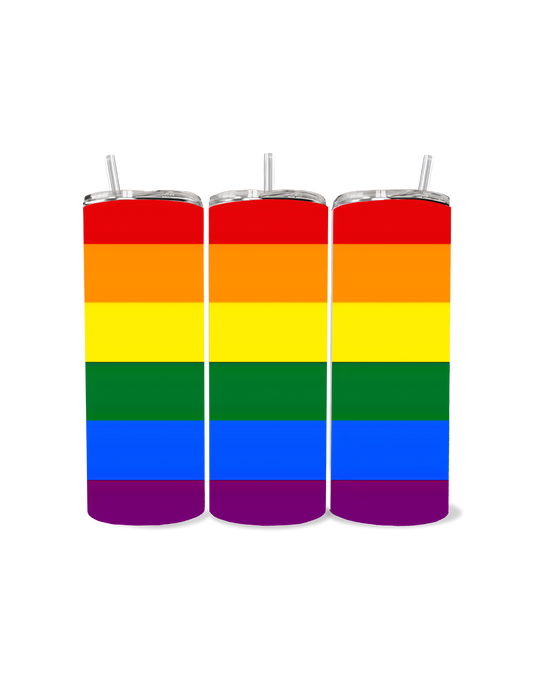 🌈✨ Celebrate Love & Pride with Our Vibrant Rainbow Tumbler! ✨🏳️‍🌈